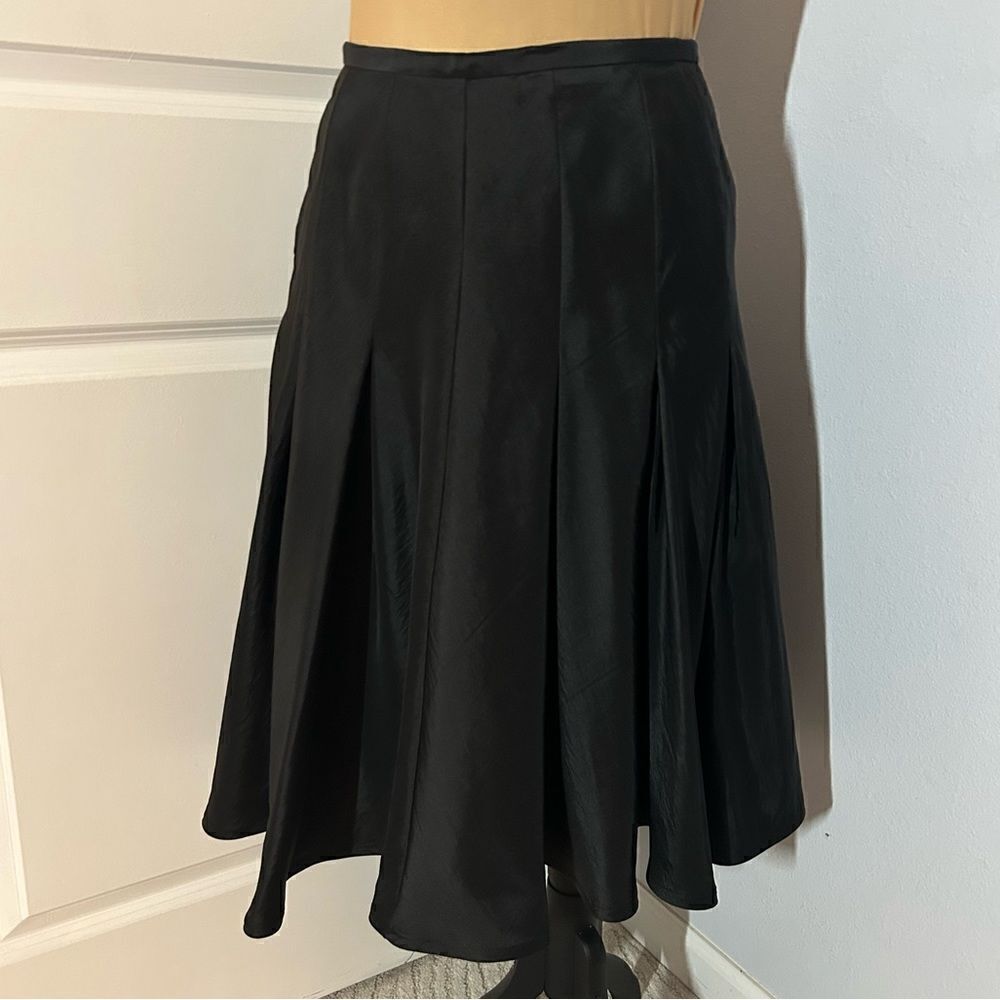 J.R Nites by Caliendo Vintage Pleaded Midi Black Skirt